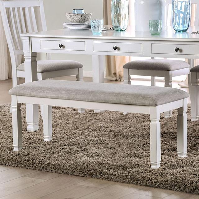 Kaliyah Antique White Bench Half Price Furniture