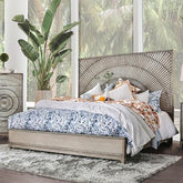 Kamalah Antique Gray E.King Bed Half Price Furniture