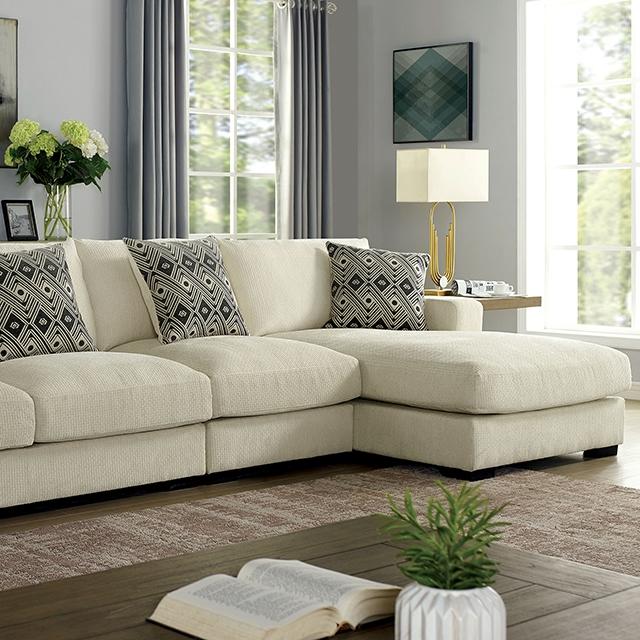 KAYLEE Large L-Shaped Sectional, Right Chaise Half Price Furniture