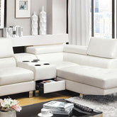 Kemina White Sectional, White Half Price Furniture