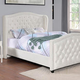 KERRAN Queen Bed, Ivory Half Price Furniture