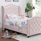 KERRAN Twin Bed, Blush Half Price Furniture