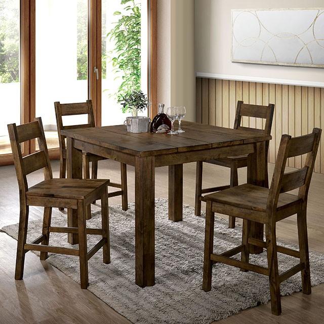 Kristen Ii Rustic Oak Counter Ht. Table Half Price Furniture