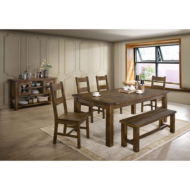 Kristen Rustic Oak Dining Table Half Price Furniture