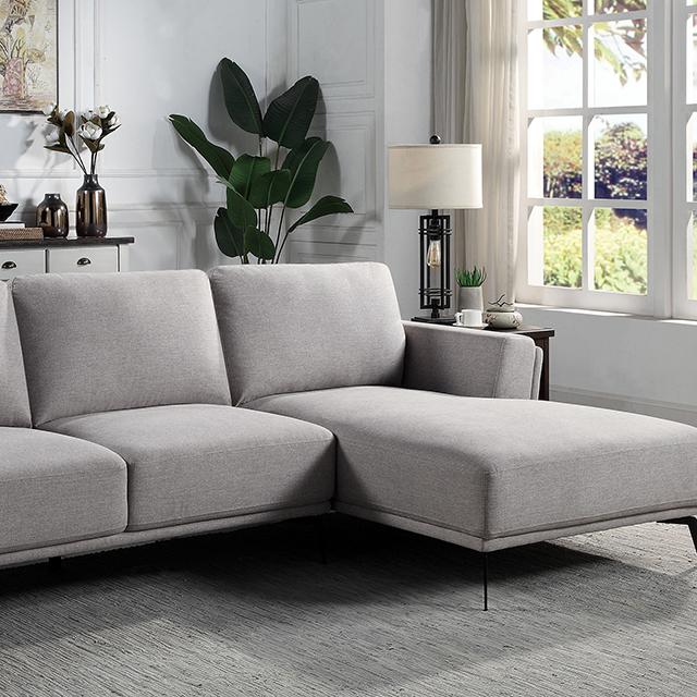 LAUFEN L-shaped Sectional, Gray Half Price Furniture