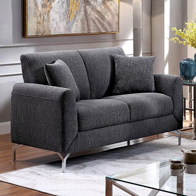 LAURITZ Loveseat, Gray Half Price Furniture