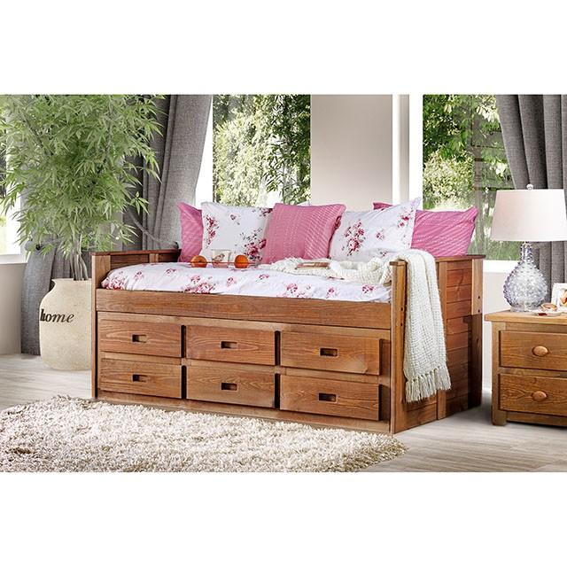 LIA Twin Captain Bed w/ 1 Slat Kit (*Mattress Ready) Half Price Furniture