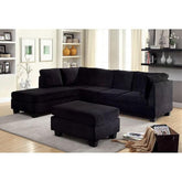 LOMMA Black Sectional, Black Half Price Furniture