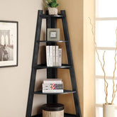 Lyss Black Ladder Shelf Half Price Furniture