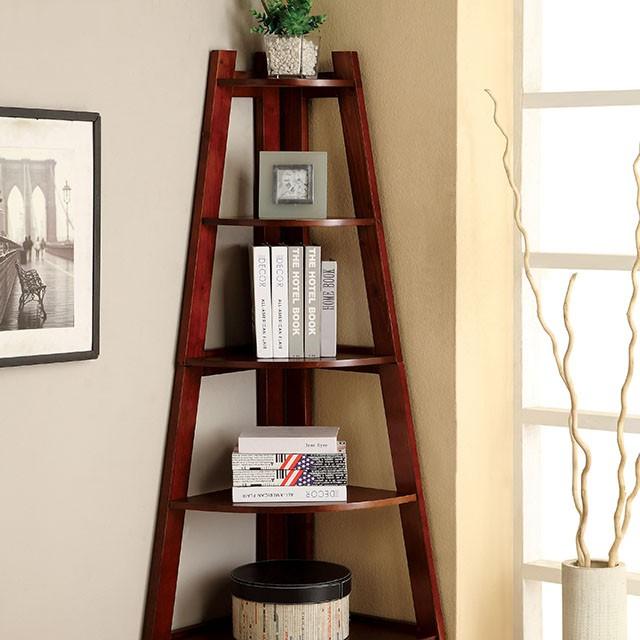 Lyss Cherry Ladder Shelf Half Price Furniture