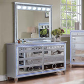 MAIREAD Dresser w/ LED, Silver Half Price Furniture