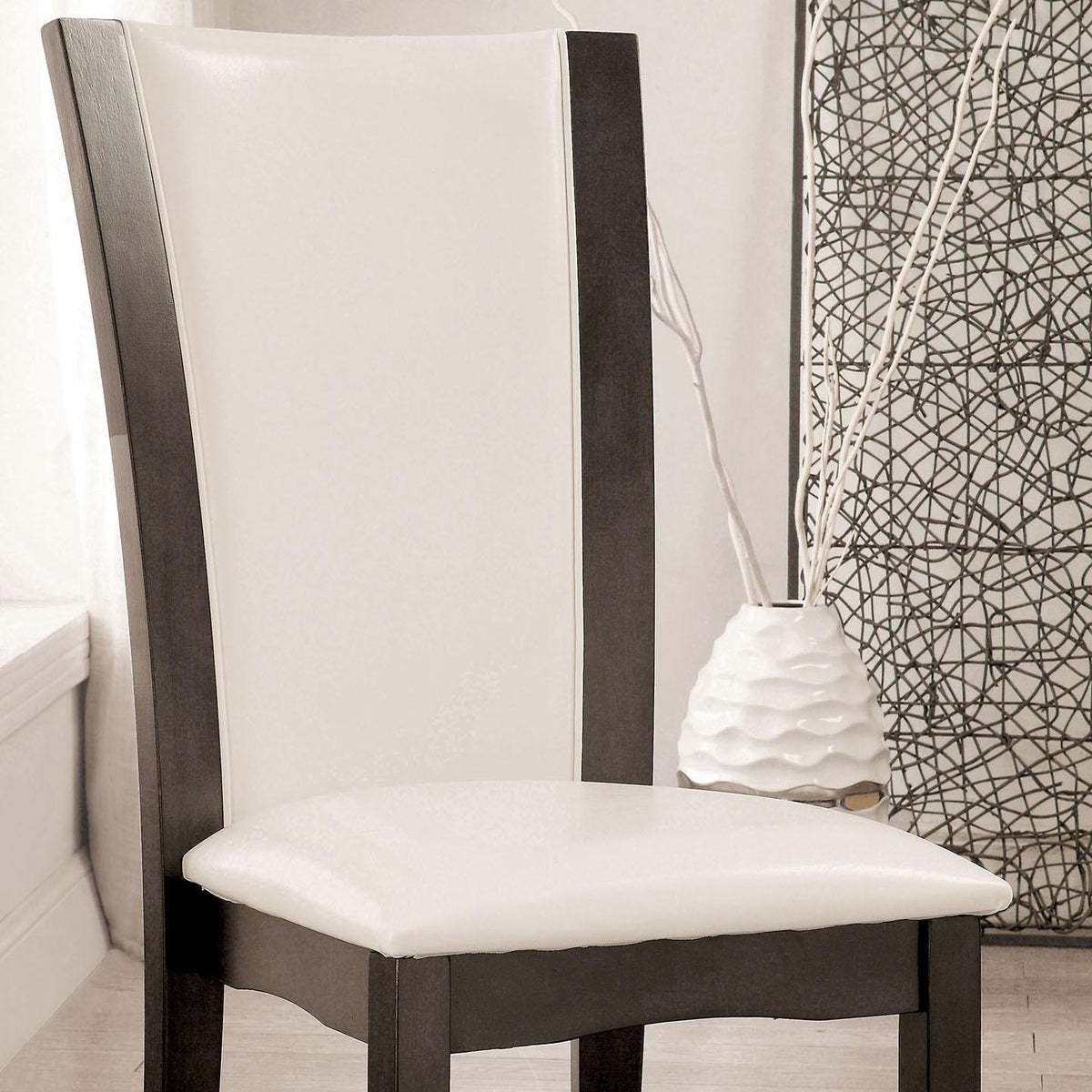 MANHATTAN I Gray/White Side Chair Half Price Furniture