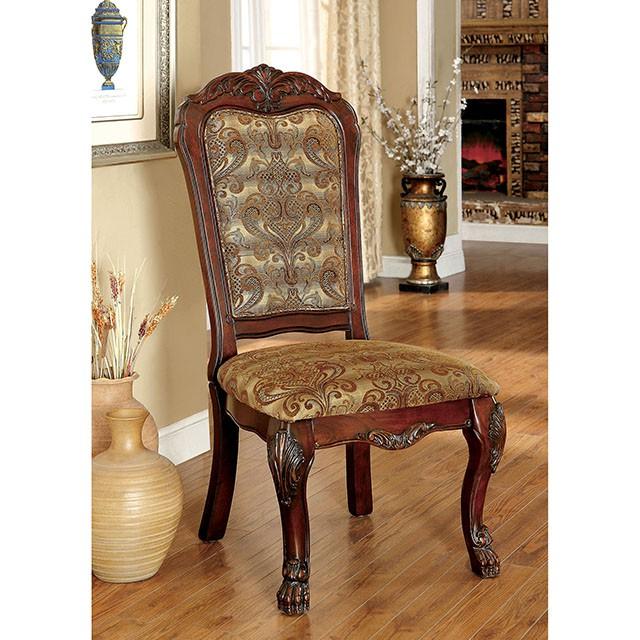 MEDIEVE Cherry Side Chair, Cherry (2/CTN) Half Price Furniture