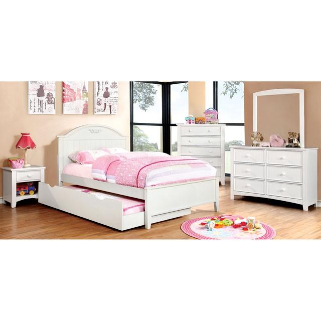 MEDINA White Twin Bed Half Price Furniture