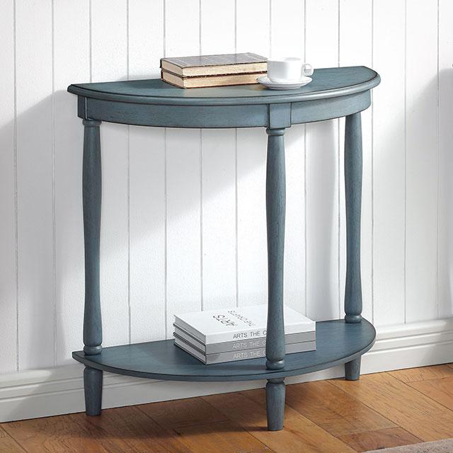 MENTON Side Table, Antq. Blue Half Price Furniture