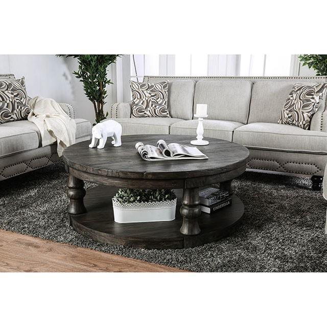 Mika Antique Gray Coffee Table Half Price Furniture