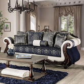 NAVARRE Sofa, Blue/White Half Price Furniture