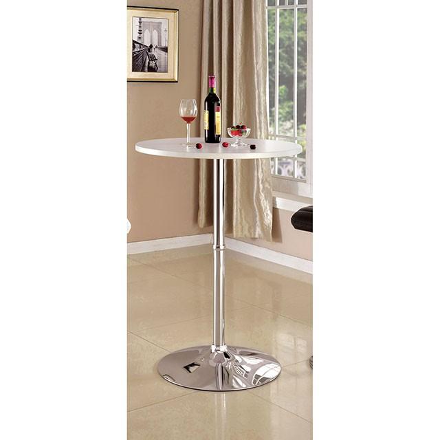 NESSA White Bar Table Half Price Furniture