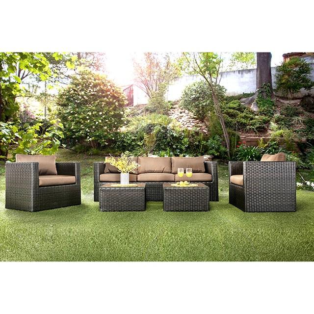 OLINA Brown/Espresso 5 Pc. Patio Set Half Price Furniture