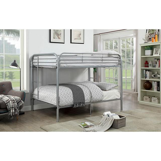 Opal Silver Full/Full Bunk Bed Half Price Furniture