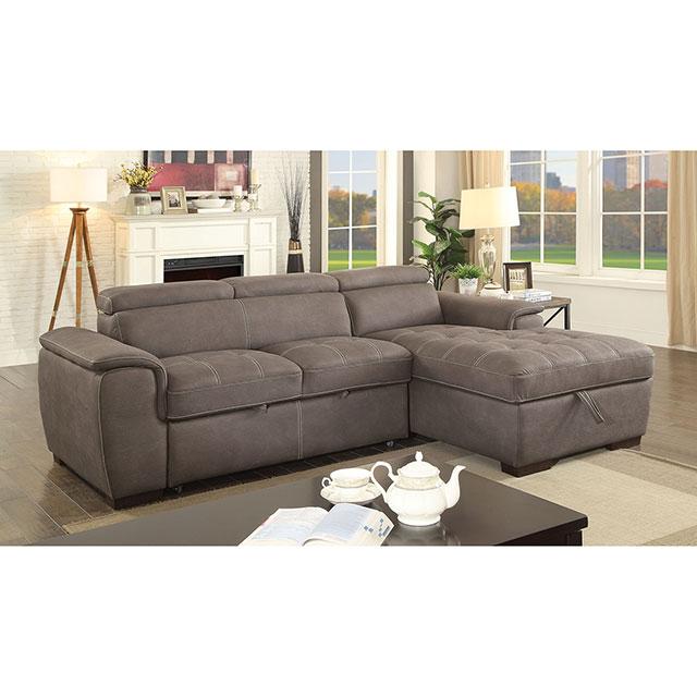 Patty Ash Brown Sectional, Ash Brown Half Price Furniture