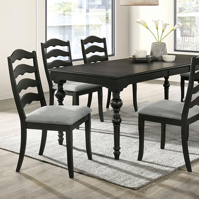 PHILIPSBURG Dining Table, Antique Black Half Price Furniture