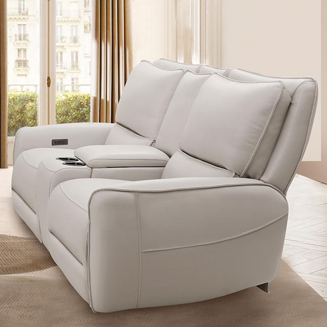 PHINEAS Power Loveseat, Beige Half Price Furniture