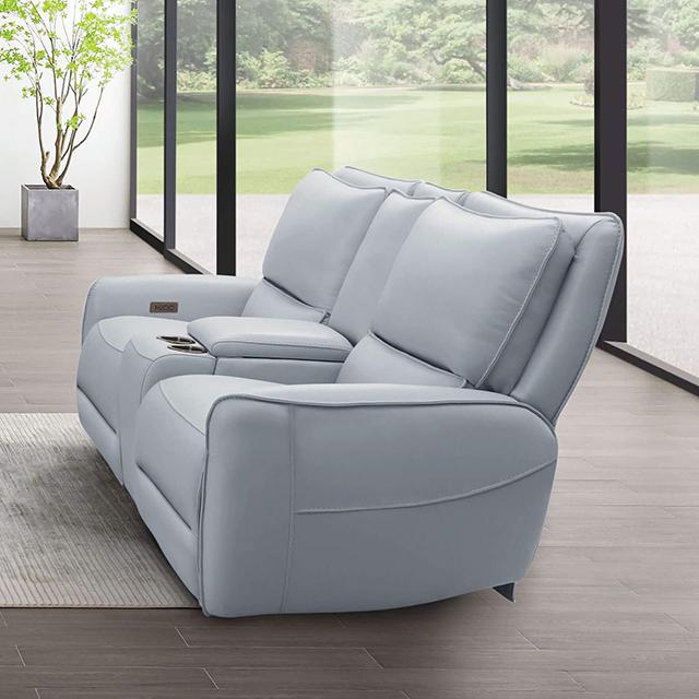 PHINEAS Power Loveseat, Pale Blue Half Price Furniture