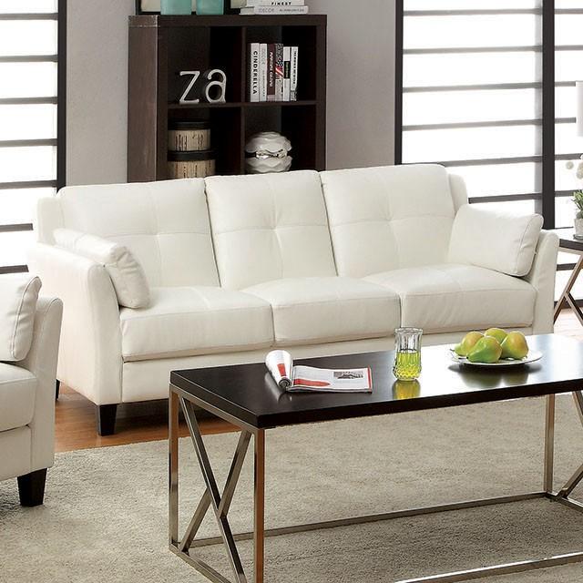 Pierre White Sofa, White (K/D) Half Price Furniture