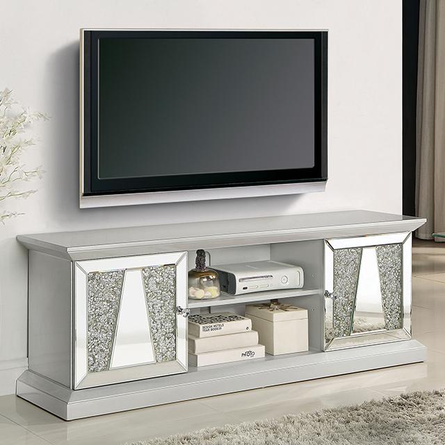 REGENSBACH 60" TV Stand, Silver Half Price Furniture