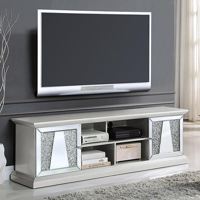 REGENSBACH 72" TV Stand, Silver Half Price Furniture