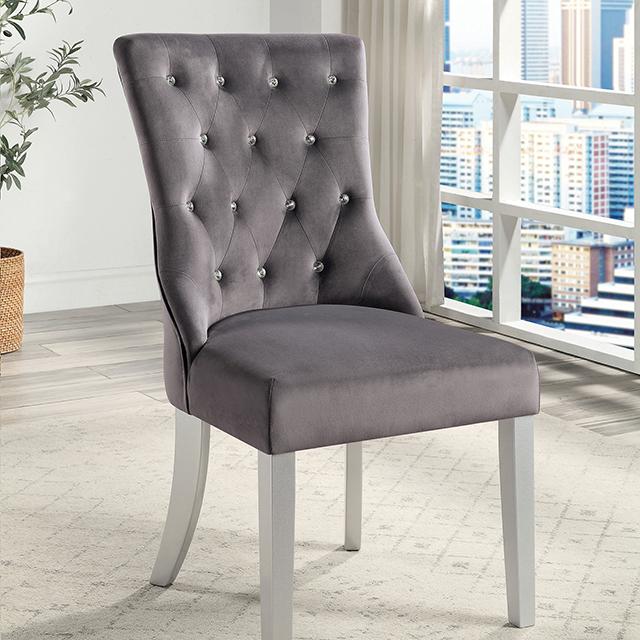 REGENSDORF Side Chair, Dark Gray (2/CTN) Half Price Furniture