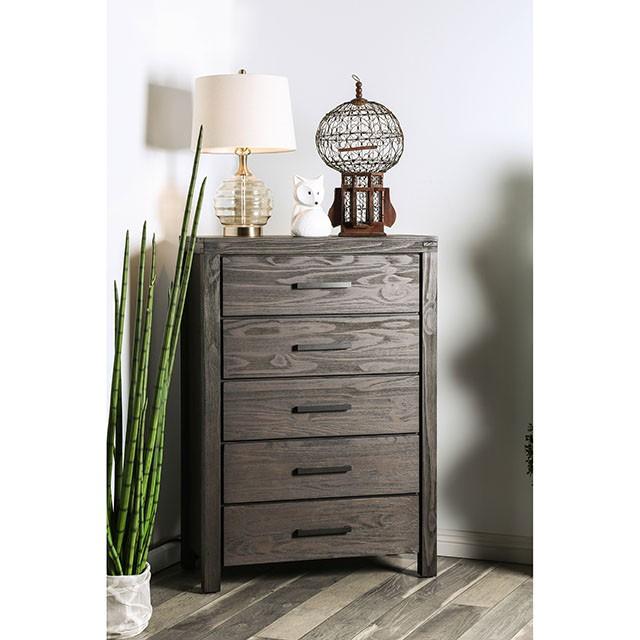 Rexburg Wire-Brushed Rustic Brown Chest Half Price Furniture