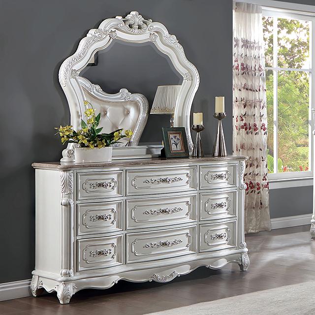 ROSALIND Dresser, Pearl White Half Price Furniture