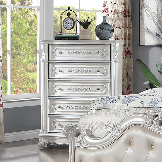 ROSALIND Chest, Pearl White Half Price Furniture