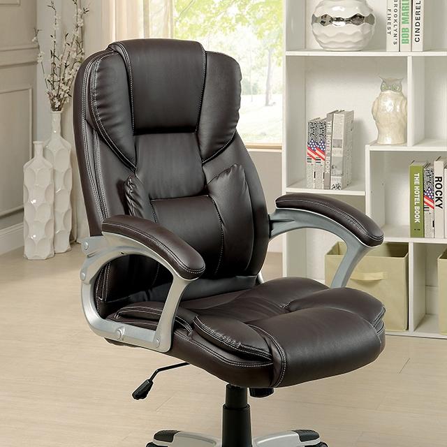 SIBLEY Dark Brown Office Chair Half Price Furniture