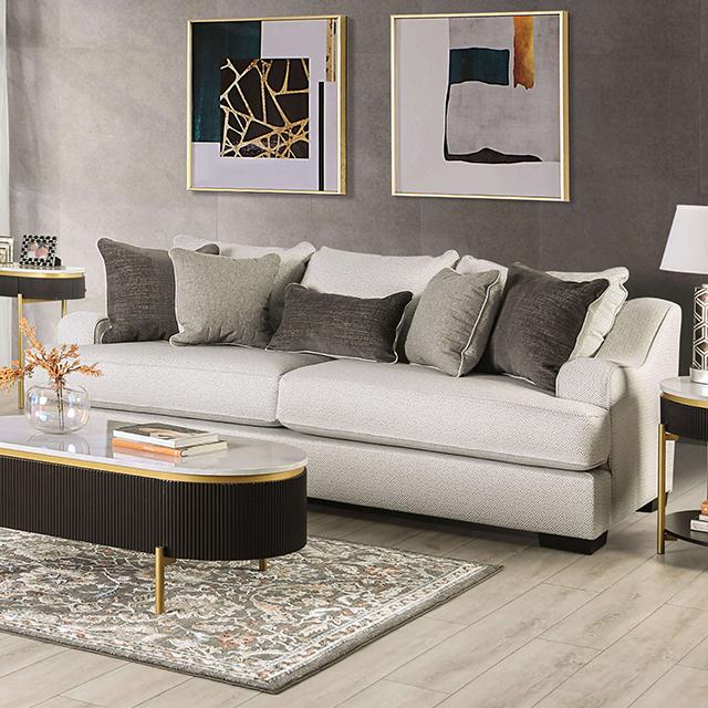 SKYLINE Sofa, Pewter/Gray Half Price Furniture