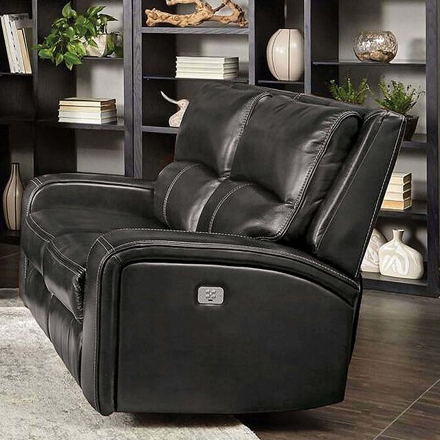 SOTERIOS Power Loveseat, Charcoal Half Price Furniture