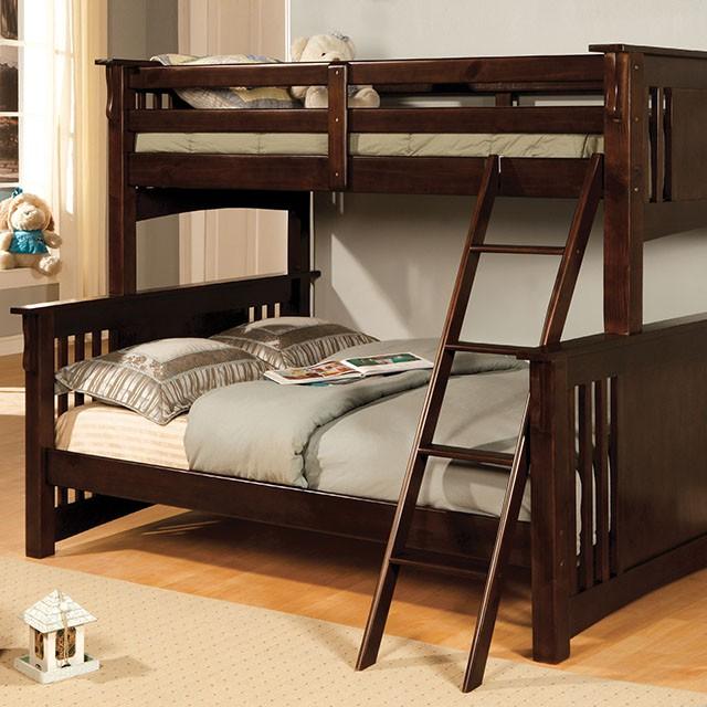 Spring Creek Dark Walnut Twin/Full Bunk Bed Half Price Furniture