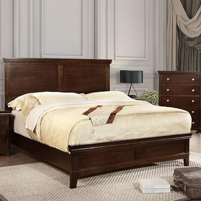 Spruce Brown Cherry Cal.King Bed Half Price Furniture