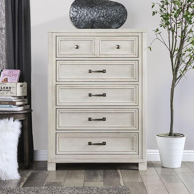 Tywyn Antique White Chest Half Price Furniture