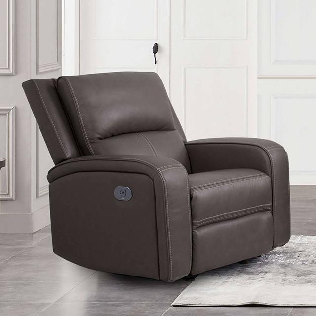 VASILIOS Power Recliner, Gray Half Price Furniture