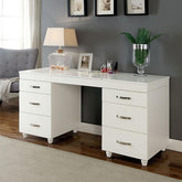 Verviers White Vanity Desk Half Price Furniture