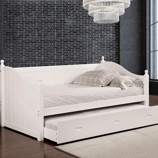 WALCOTT White Daybed w/ Twin Trundle, White Half Price Furniture