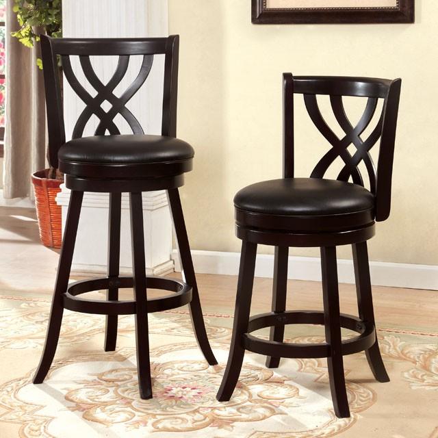 WENDEL Espresso 29" Swivel Bar Stool, Espresso Half Price Furniture