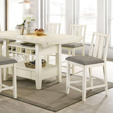 WILSONVILLE Counter Ht. Table, Antique White Half Price Furniture