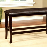 WOODSIDE II Dark Cherry/Espresso Counter Ht. Bench Half Price Furniture