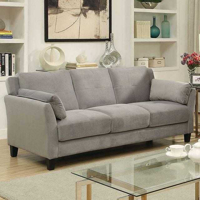 YSABEL Warm Gray Sofa, Warm Gray (K/D) Half Price Furniture