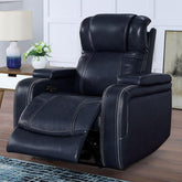 ZEPHYR Power Recliner, Navy Half Price Furniture