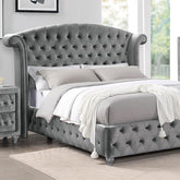 ZOHAR Queen Bed, Gray Half Price Furniture